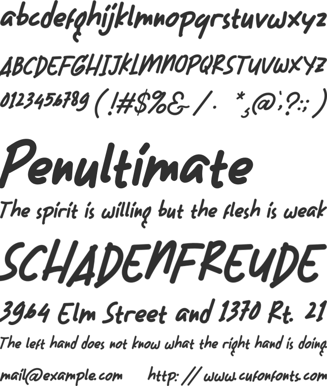 Bunny font preview