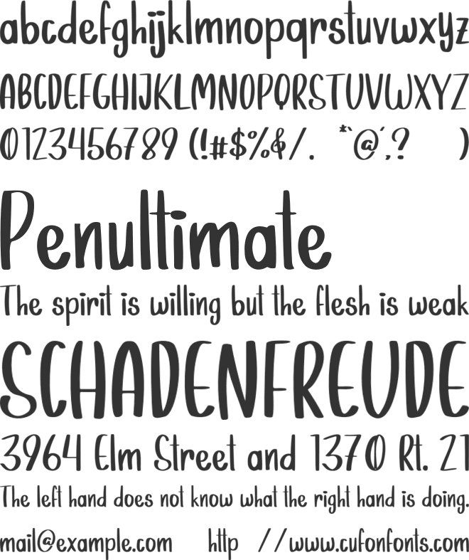 Giraffella font preview