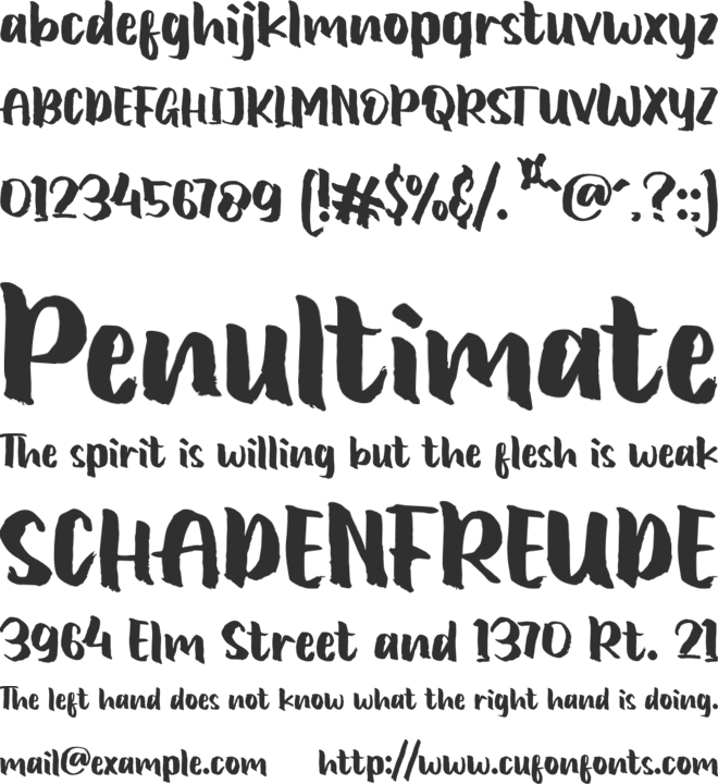 One Push font preview