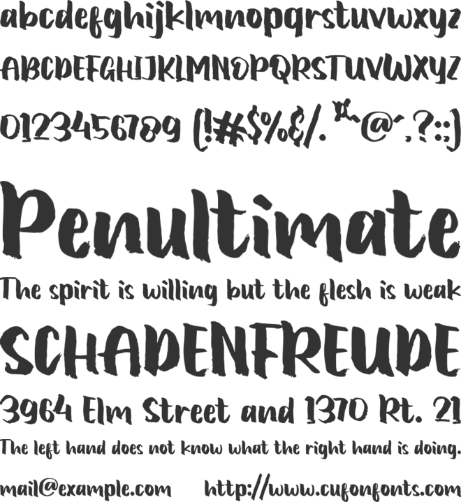 One Push font preview