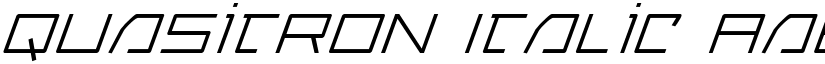 Quasitron Italic font