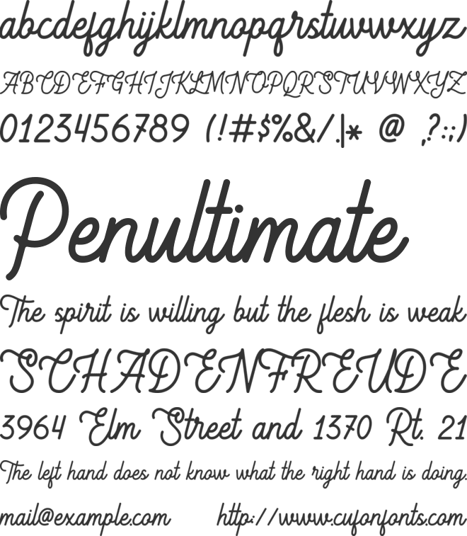 Everbright font preview
