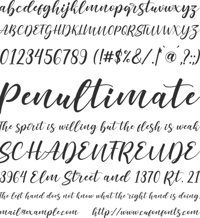 dear love - personal use font preview