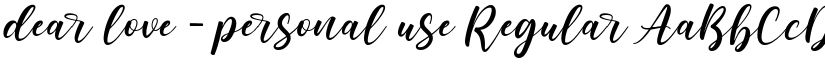 dear love - personal use font download