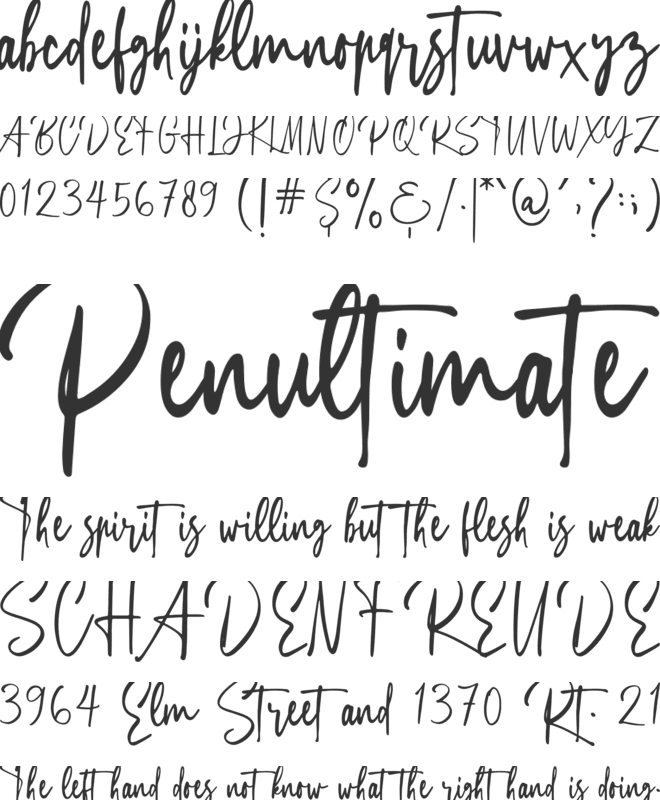 Silmastin font preview
