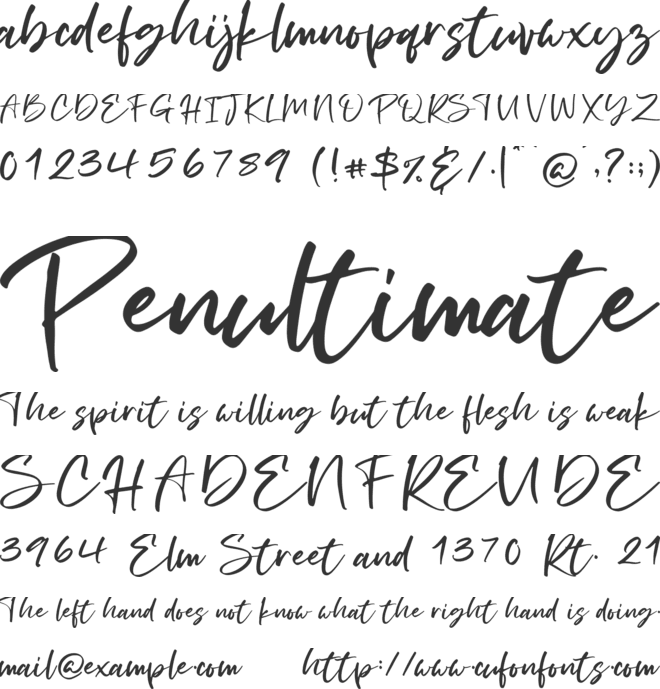 Bellisya font preview