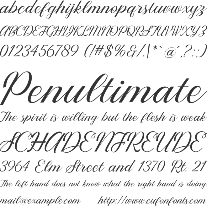 Preitysweet font preview