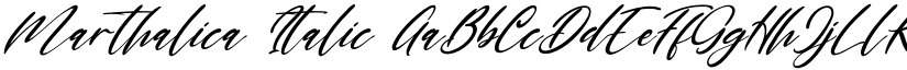 Marthalica Italic font