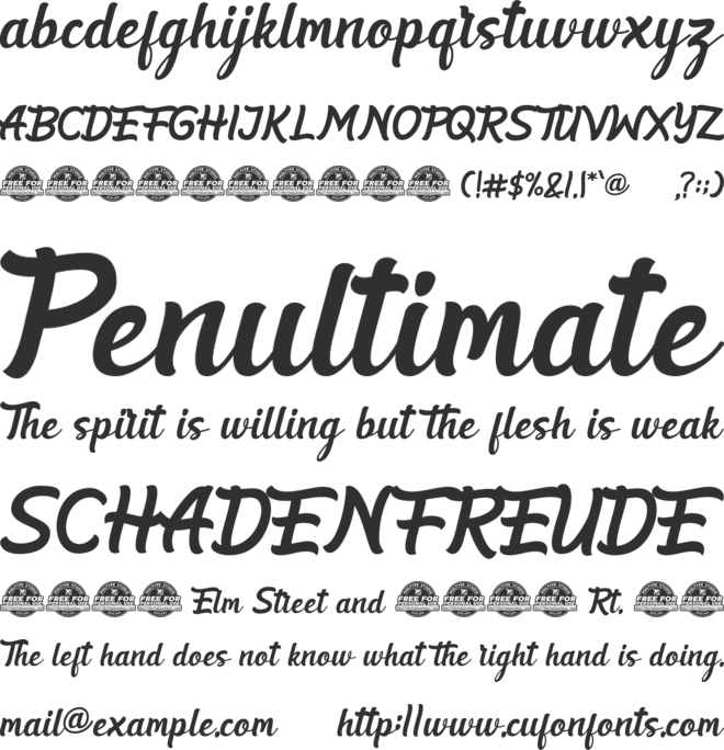 Fathing Personal Use font preview