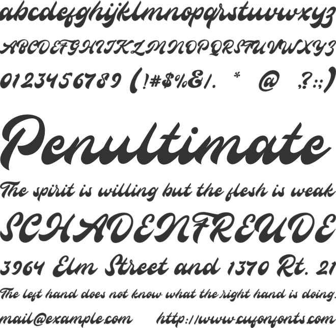 Antique Cable font preview