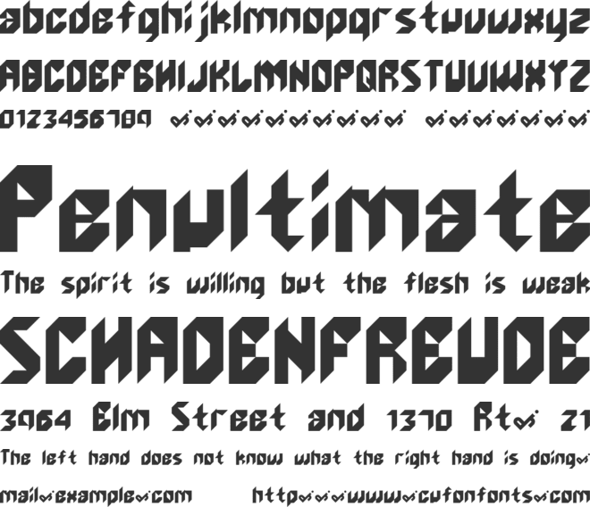 Unlike Edge font preview