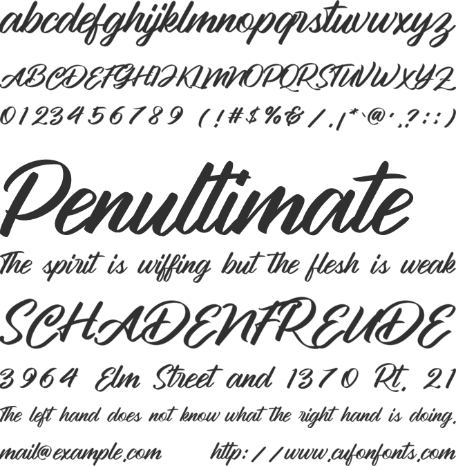 Clauster font preview