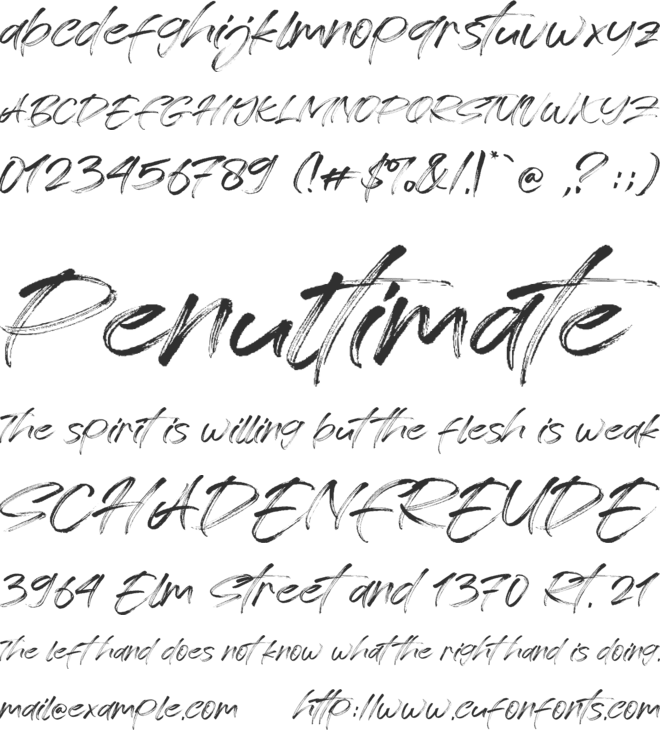 Free License font preview