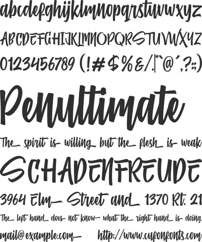 Comfortune font preview