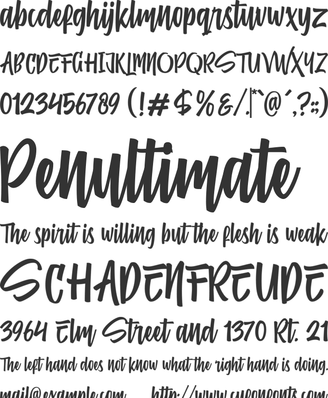 Comfortune font preview