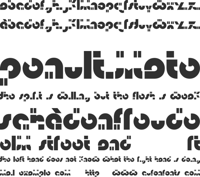 Isamu font preview