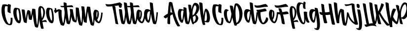 Comfortune Tilted font