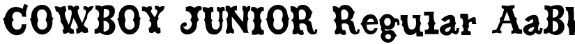 COWBOY JUNIOR Regular font