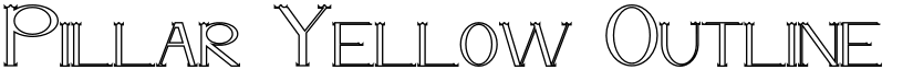 Pillar Yellow Outline font