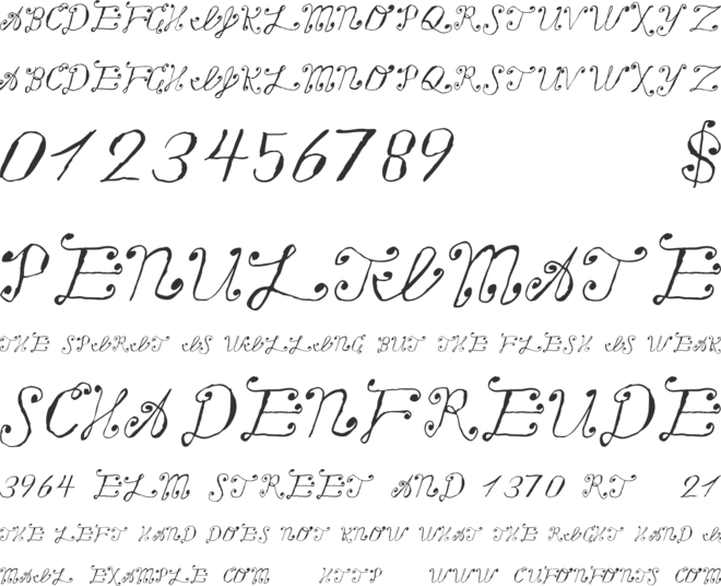 Making a List Checking It Twice font preview