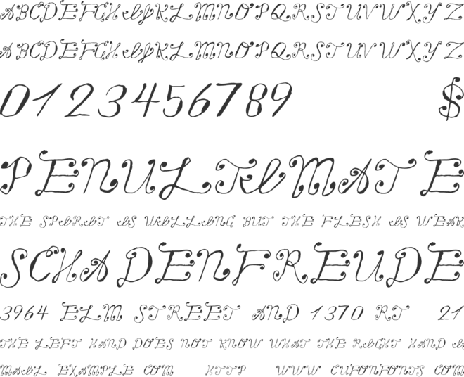 Making a List Checking It Twice font preview