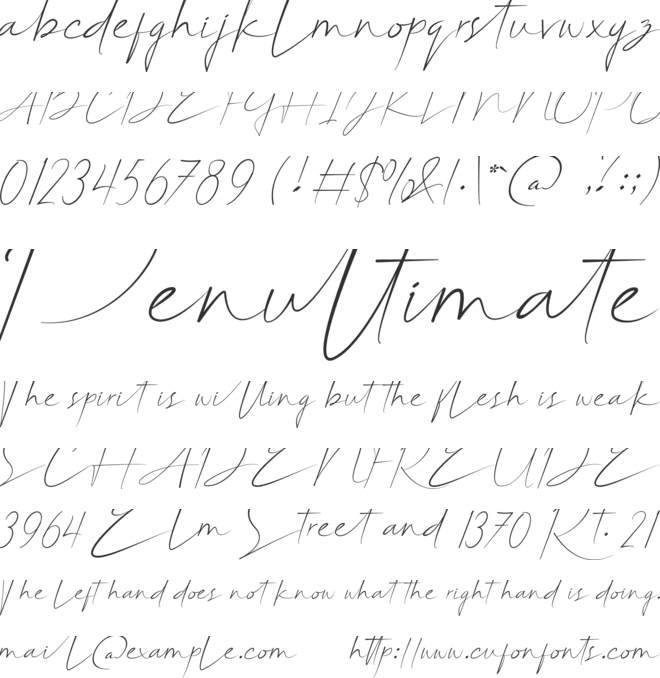Belligiant font preview