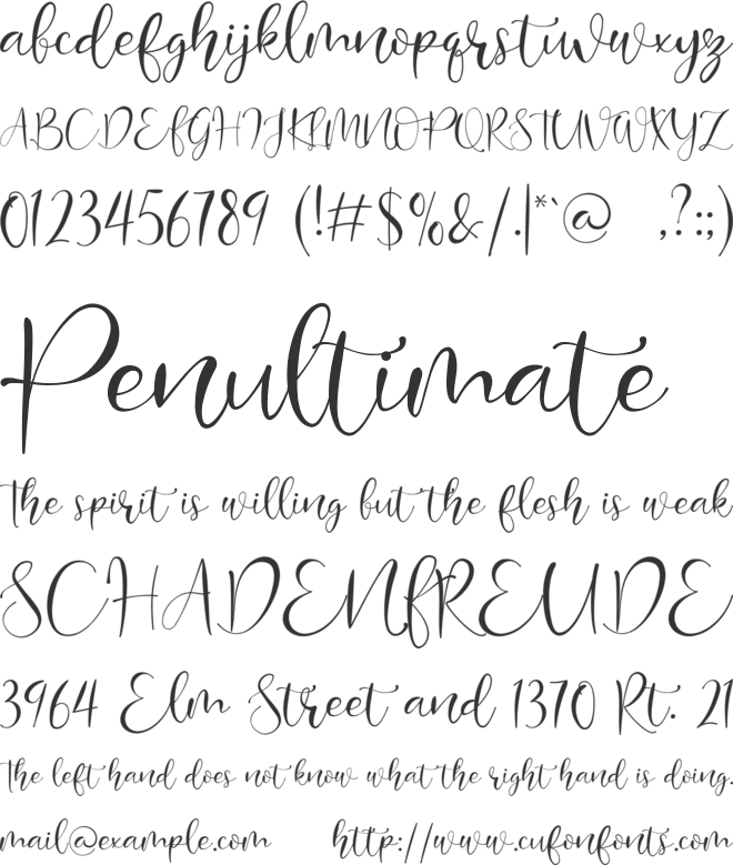 Mondeylla font preview