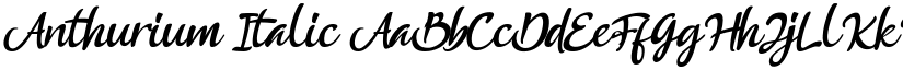 Anthurium Italic font