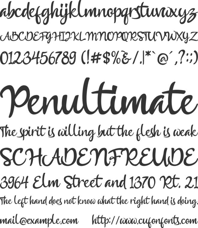 Anthurium font preview