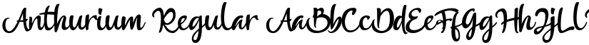 Anthurium Regular font