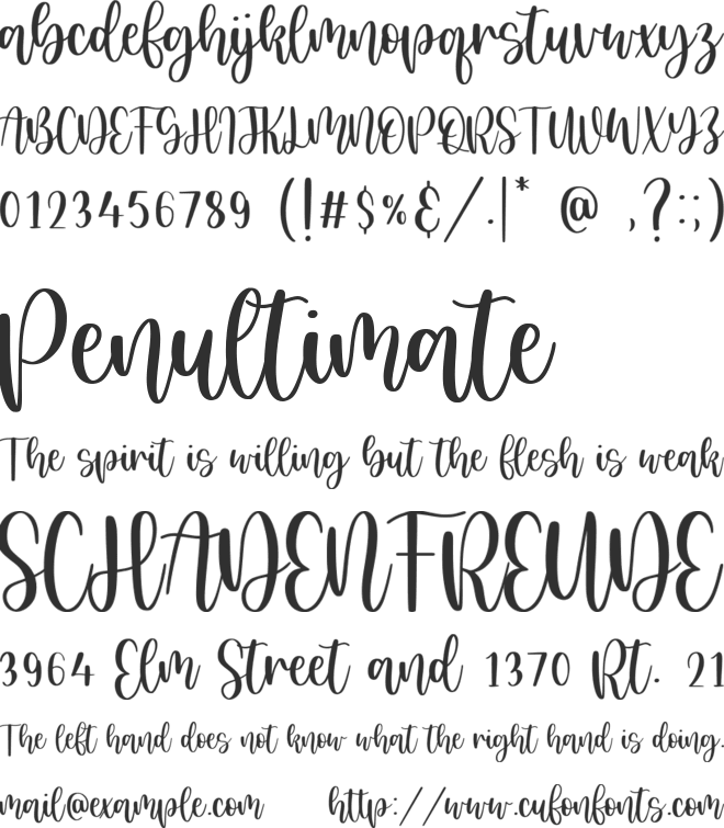 Honeyday font preview