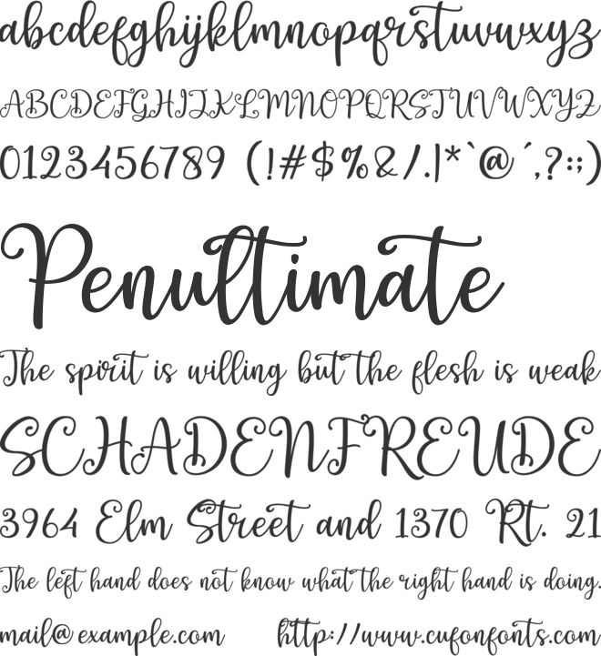 Samutin font preview