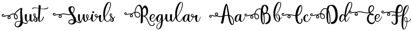 Just Swirls Regular font