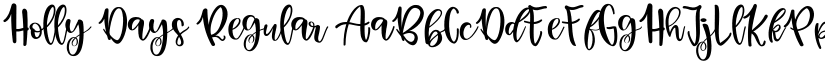 Holly Days Regular font