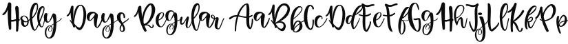 Holly Days font download