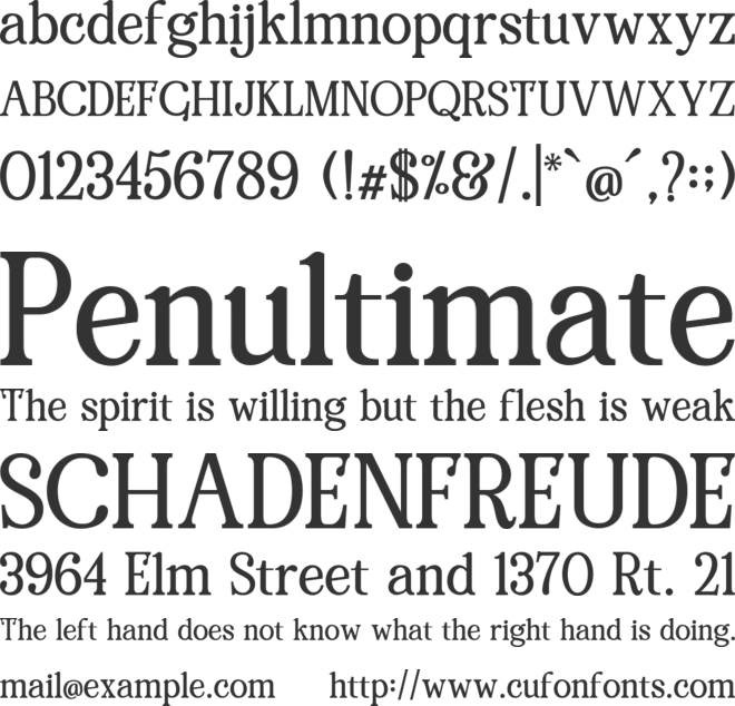 Renda font preview