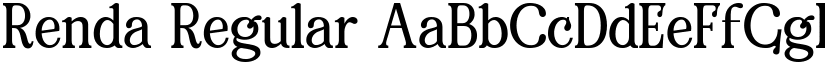 Renda Regular font