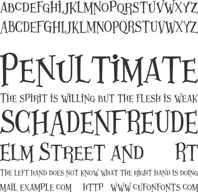 Lazarrous font preview