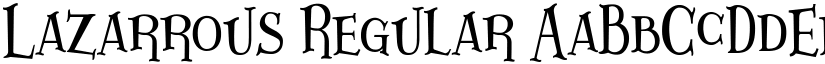 Lazarrous Regular font