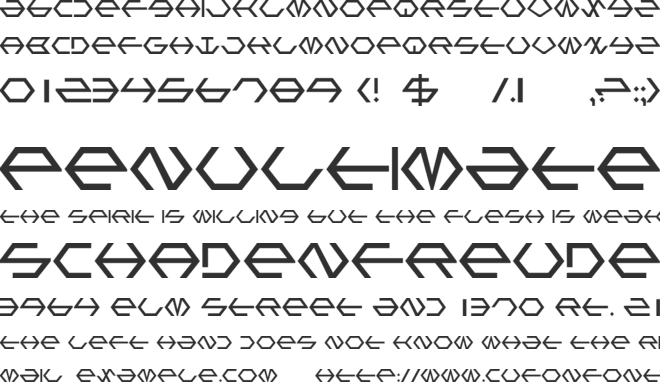Gamma Sentry font preview