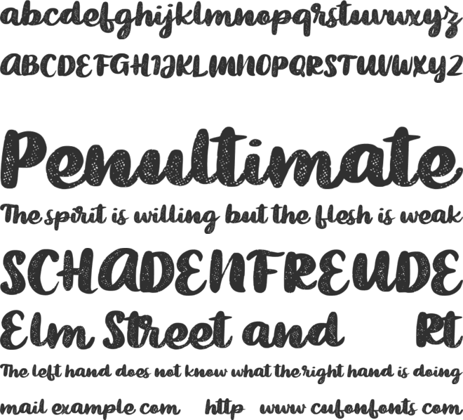 Bigted FREE font preview