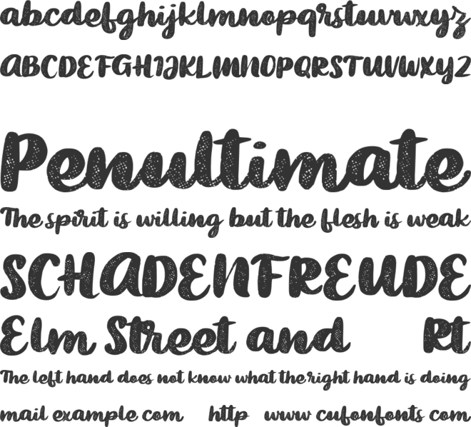 Bigted FREE font preview