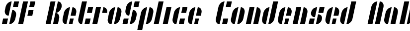 SF RetroSplice Condensed font