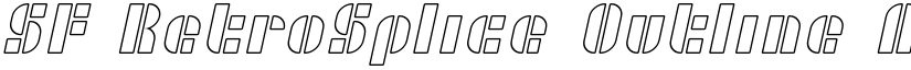 SF RetroSplice Outline font