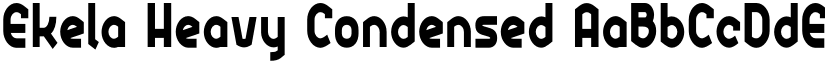 Ekela Heavy Condensed font