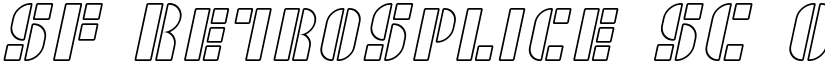 SF RetroSplice SC Outline font