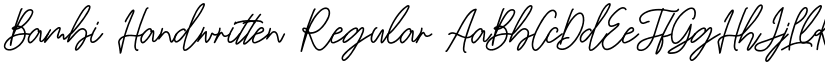 Bambi Handwritten Regular font