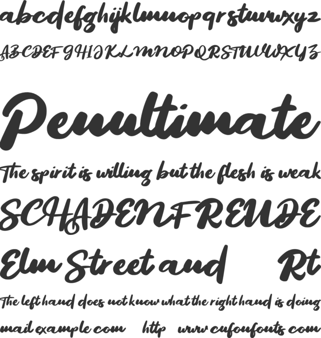 Segoul FREE font preview