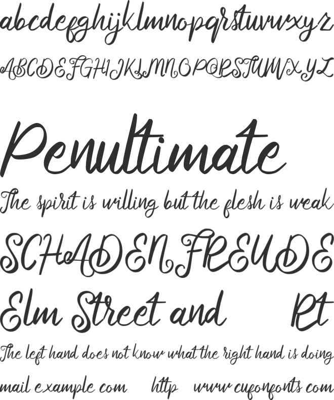 Delphina FREE font preview