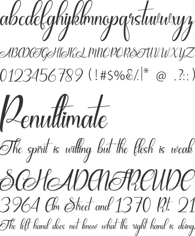 My Sunshine font preview